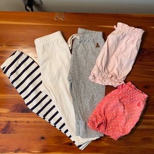 Girls 12-18Months Gap Bundle of 3 Soft Leggings & 2 Shorts